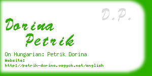 dorina petrik business card